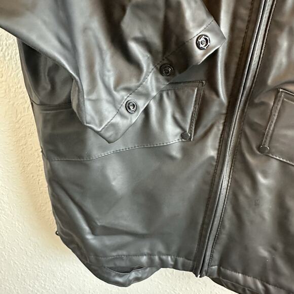 Helly Hansen Black Windbreaker Jacket Small Removable Hood Outdoors Packable - Picture 6 of 15